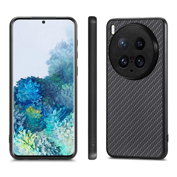 เคสโทรศัพท์หนังกลับลายคาร์บอนไฟเบอร์, For vivo X200 Ultra, For vivo X90 Pro, For vivo T1
