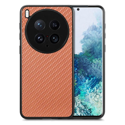 เคสโทรศัพท์หนังกลับลายคาร์บอนไฟเบอร์, For vivo X200 Ultra, For vivo X90 Pro, For vivo T1