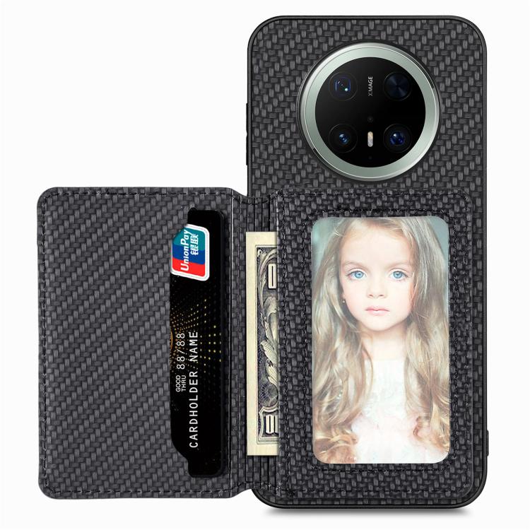 กระเป๋าใส่บัตรแม่เหล็กคาร์บอนไฟเบอร์, For Huawei nova 14 Ultra, For Huawei nova 14 Pro, For Huawei nova 14, For Huawei Mate 70 Pro+, For Huawei Mate 70 Pro, For Huawei Mate 70
