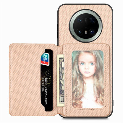 กระเป๋าใส่บัตรแม่เหล็กคาร์บอนไฟเบอร์, For Huawei nova 14 Ultra, For Huawei nova 14 Pro, For Huawei nova 14, For Huawei Mate 70 Pro+, For Huawei Mate 70 Pro, For Huawei Mate 70