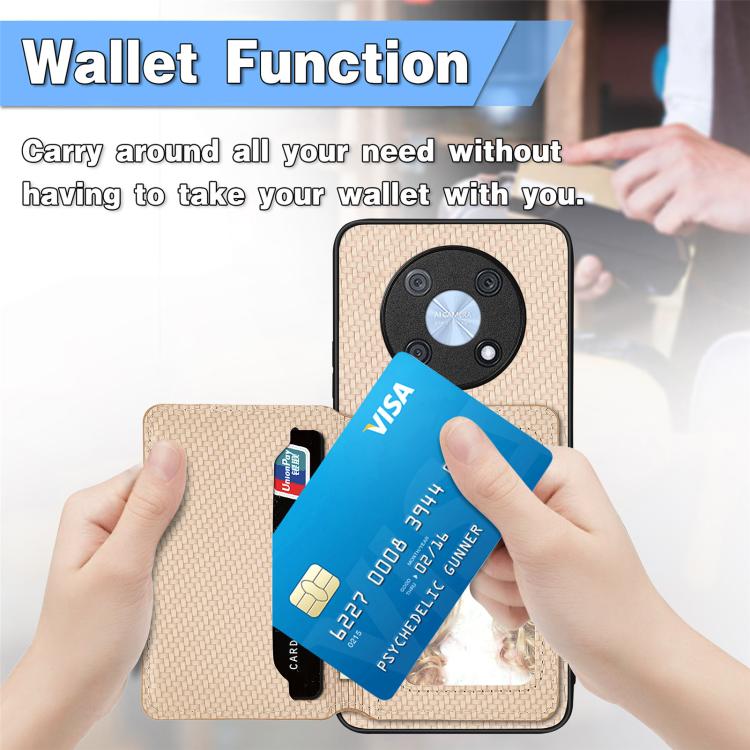 กระเป๋าใส่บัตรแม่เหล็กคาร์บอนไฟเบอร์, For Huawei nova 14 Ultra, For Huawei nova 14 Pro, For Huawei nova 14, For Huawei Mate 70 Pro+, For Huawei Mate 70 Pro, For Huawei Mate 70