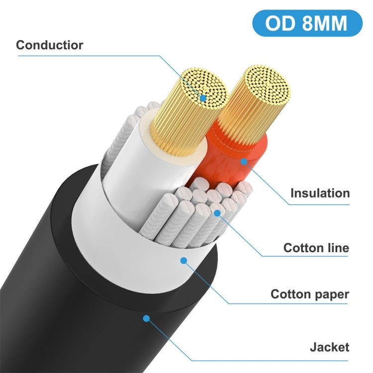 JUNSUUNMAY Speakon Male to 6.35mm Audio Speaker Adapter Cable with Snap Lock, ความยาว: 50 ซม.