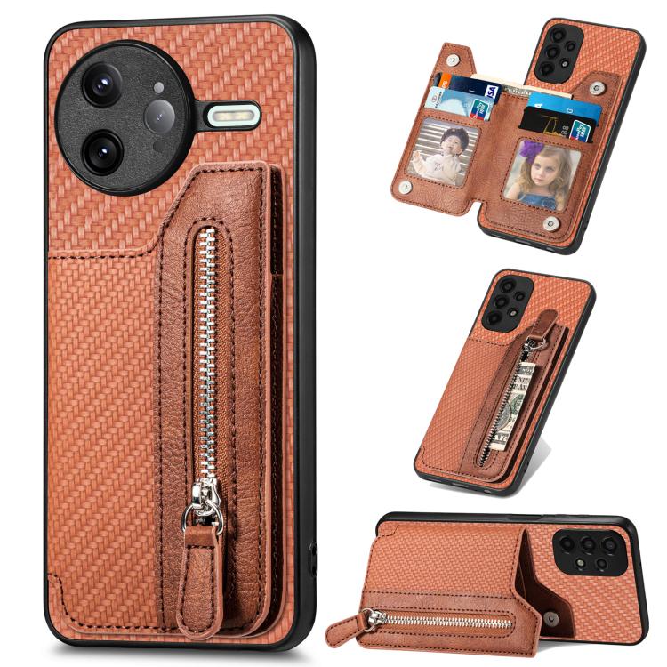 เคสโทรศัพท์กระเป๋าสตางค์ซิปพลิกแนวนอนคาร์บอนไฟเบอร์, For Redmi 15C 5G / 4G Glodal 171mm, For Xiaomi 15T, For Redmi K80 Pro / Poco F7 Ultra, For Redmi K80 / Poco F7 Pro, For Redmi Turbo 4, For Xiaomi Poco X7 Pro, For Redmi Note 12 5G                    ...