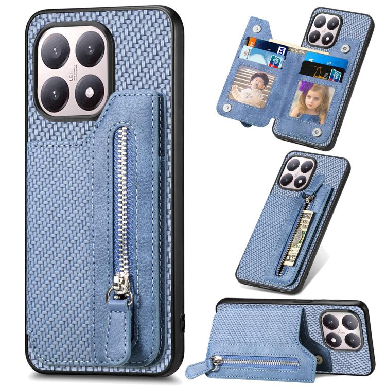 เคสโทรศัพท์กระเป๋าสตางค์ซิปพลิกแนวนอนคาร์บอนไฟเบอร์, For Redmi 15C 5G / 4G Glodal 171mm, For Xiaomi 15T, For Redmi K80 Pro / Poco F7 Ultra, For Redmi K80 / Poco F7 Pro, For Redmi Turbo 4, For Xiaomi Poco X7 Pro, For Redmi Note 12 5G                    ...