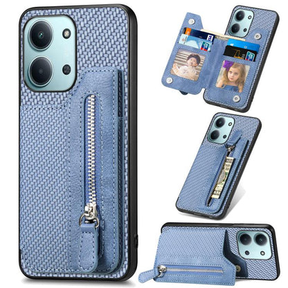 เคสโทรศัพท์กระเป๋าสตางค์ซิปพลิกแนวนอนคาร์บอนไฟเบอร์, For Redmi 15C 5G / 4G Glodal 171mm, For Xiaomi 15T, For Redmi K80 Pro / Poco F7 Ultra, For Redmi K80 / Poco F7 Pro, For Redmi Turbo 4, For Xiaomi Poco X7 Pro, For Redmi Note 12 5G                    ...