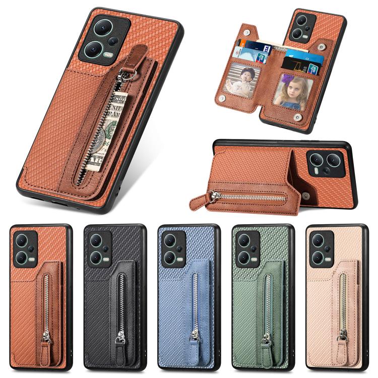 เคสโทรศัพท์กระเป๋าสตางค์ซิปพลิกแนวนอนคาร์บอนไฟเบอร์, For Redmi 15C 5G / 4G Glodal 171mm, For Xiaomi 15T, For Redmi K80 Pro / Poco F7 Ultra, For Redmi K80 / Poco F7 Pro, For Redmi Turbo 4, For Xiaomi Poco X7 Pro, For Redmi Note 12 5G                    ...