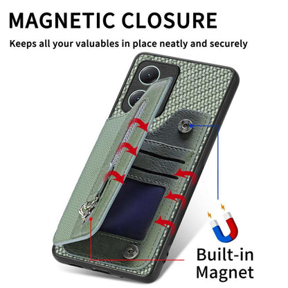 เคสโทรศัพท์กระเป๋าสตางค์ซิปพลิกแนวนอนคาร์บอนไฟเบอร์, For Redmi 15C 5G / 4G Glodal 171mm, For Xiaomi 15T, For Redmi K80 Pro / Poco F7 Ultra, For Redmi K80 / Poco F7 Pro, For Redmi Turbo 4, For Xiaomi Poco X7 Pro, For Redmi Note 12 5G                    ...