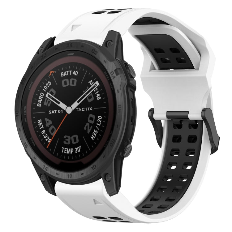 สายนาฬิกาซิลิโคนหัวกลับสองสี 22 มม, For Garmin EPIX Gen 2, For Garmin Fenix 7, For Garmin Fenix 7 Pro 47mm, For Garmin Fenix 7 Solar