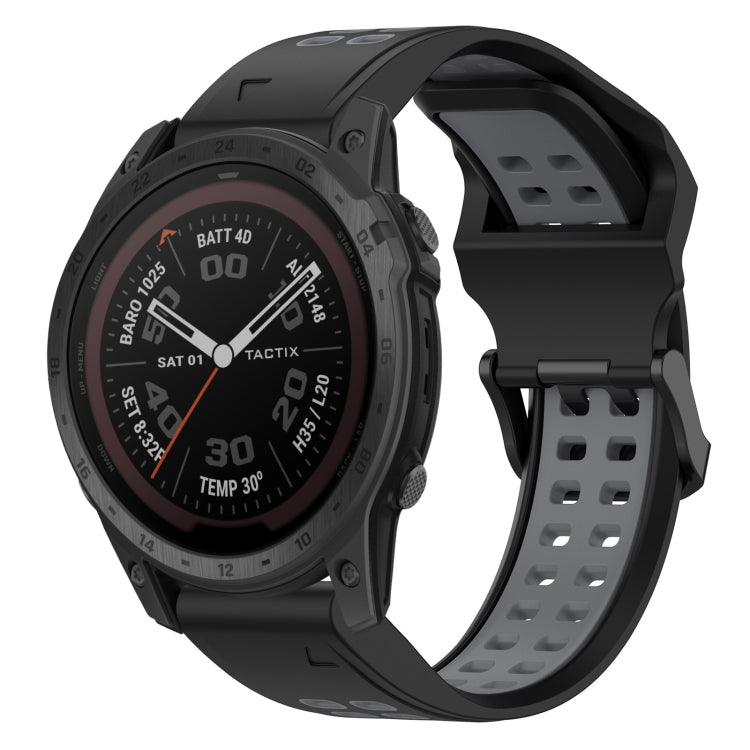 สายนาฬิกาซิลิโคนหัวกลับสองสี 22 มม, For Garmin EPIX Gen 2, For Garmin Fenix 7, For Garmin Fenix 7 Pro 47mm, For Garmin Fenix 7 Solar