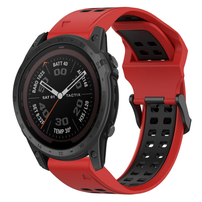 สายนาฬิกาซิลิโคนหัวกลับสองสี 22 มม, For Garmin EPIX Gen 2, For Garmin Fenix 7, For Garmin Fenix 7 Pro 47mm, For Garmin Fenix 7 Solar