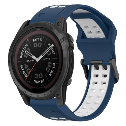 สายนาฬิกาซิลิโคนหัวกลับสองสี 22 มม, For Garmin EPIX Gen 2, For Garmin Fenix 7, For Garmin Fenix 7 Pro 47mm, For Garmin Fenix 7 Solar