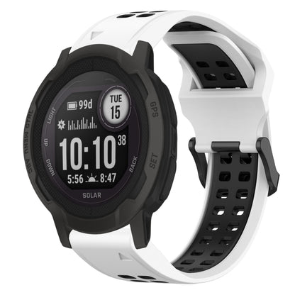 สายนาฬิกาซิลิโคนหัวกลับสองสี 22 มม, For Garmin Descent G1, For Garmin  Instinct 2 Solar, For Garmin Instinct 2, For Garmin Epix Pro 47mm