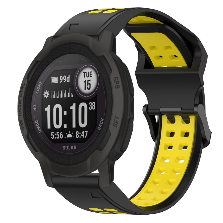 สายนาฬิกาซิลิโคนหัวกลับสองสี 22 มม, For Garmin Descent G1, For Garmin  Instinct 2 Solar, For Garmin Instinct 2, For Garmin Epix Pro 47mm
