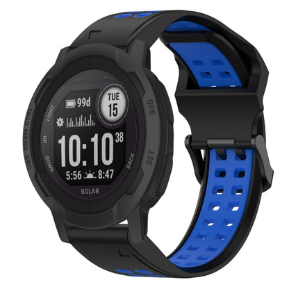 สายนาฬิกาซิลิโคนหัวกลับสองสี 22 มม, For Garmin Descent G1, For Garmin  Instinct 2 Solar, For Garmin Instinct 2, For Garmin Epix Pro 47mm