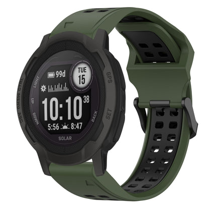 สายนาฬิกาซิลิโคนหัวกลับสองสี 22 มม, For Garmin Descent G1, For Garmin  Instinct 2 Solar, For Garmin Instinct 2, For Garmin Epix Pro 47mm