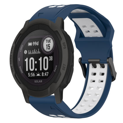 สายนาฬิกาซิลิโคนหัวกลับสองสี 22 มม, For Garmin Descent G1, For Garmin  Instinct 2 Solar, For Garmin Instinct 2, For Garmin Epix Pro 47mm