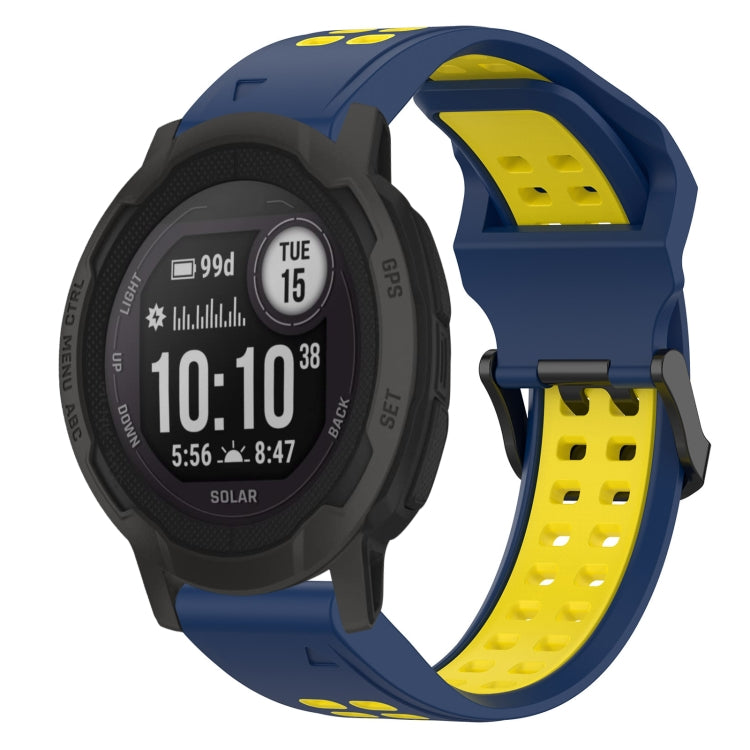 สายนาฬิกาซิลิโคนหัวกลับสองสี 22 มม, For Garmin Descent G1, For Garmin  Instinct 2 Solar, For Garmin Instinct 2, For Garmin Epix Pro 47mm