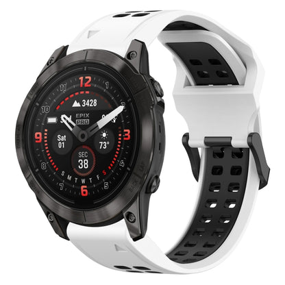 สายนาฬิกาซิลิโคนหัวกลับสองสี 22 มม, For Garmin Descent G1, For Garmin  Instinct 2 Solar, For Garmin Instinct 2, For Garmin Epix Pro 47mm