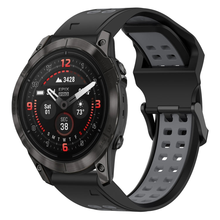 สายนาฬิกาซิลิโคนหัวกลับสองสี 22 มม, For Garmin Descent G1, For Garmin  Instinct 2 Solar, For Garmin Instinct 2, For Garmin Epix Pro 47mm