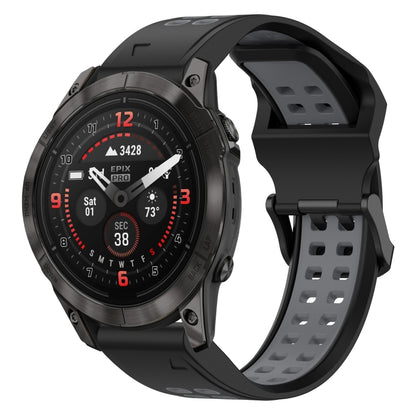 สายนาฬิกาซิลิโคนหัวกลับสองสี 22 มม, For Garmin Descent G1, For Garmin  Instinct 2 Solar, For Garmin Instinct 2, For Garmin Epix Pro 47mm