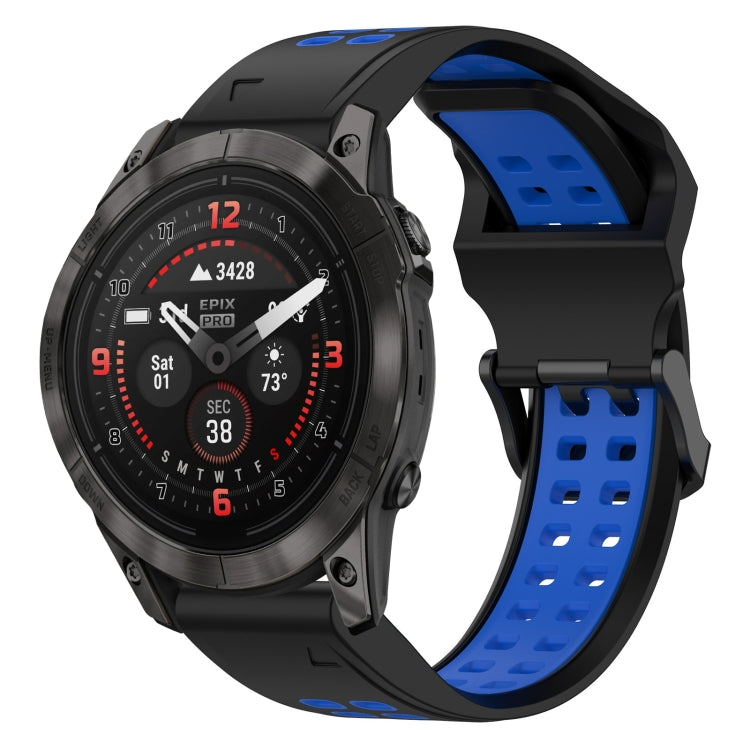 สายนาฬิกาซิลิโคนหัวกลับสองสี 22 มม, For Garmin Descent G1, For Garmin  Instinct 2 Solar, For Garmin Instinct 2, For Garmin Epix Pro 47mm