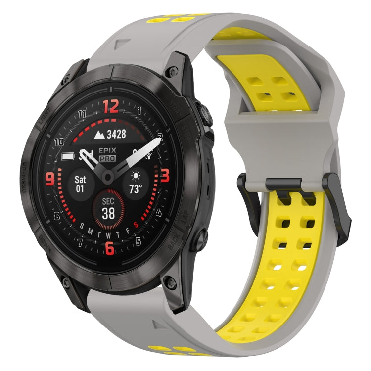 สายนาฬิกาซิลิโคนหัวกลับสองสี 22 มม, For Garmin Descent G1, For Garmin  Instinct 2 Solar, For Garmin Instinct 2, For Garmin Epix Pro 47mm