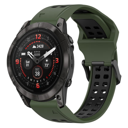สายนาฬิกาซิลิโคนหัวกลับสองสี 22 มม, For Garmin Descent G1, For Garmin  Instinct 2 Solar, For Garmin Instinct 2, For Garmin Epix Pro 47mm