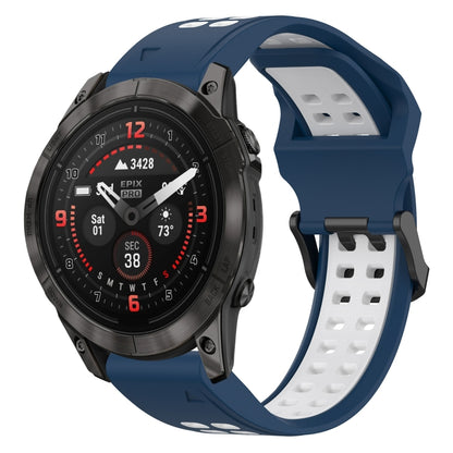 สายนาฬิกาซิลิโคนหัวกลับสองสี 22 มม, For Garmin Descent G1, For Garmin  Instinct 2 Solar, For Garmin Instinct 2, For Garmin Epix Pro 47mm