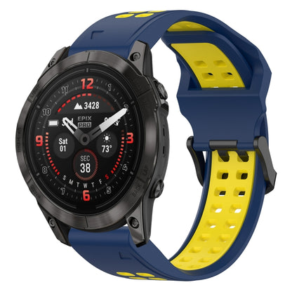 สายนาฬิกาซิลิโคนหัวกลับสองสี 22 มม, For Garmin Descent G1, For Garmin  Instinct 2 Solar, For Garmin Instinct 2, For Garmin Epix Pro 47mm