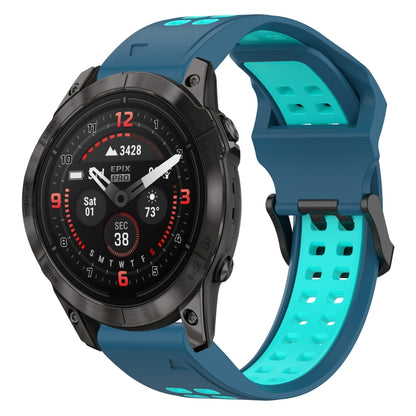 สายนาฬิกาซิลิโคนหัวกลับสองสี 22 มม, For Garmin Descent G1, For Garmin  Instinct 2 Solar, For Garmin Instinct 2, For Garmin Epix Pro 47mm
