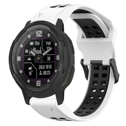 สายนาฬิกาซิลิโคนหัวกลับสองสี 22 มม, For Garmin Forerunner 965, For Garmin Instinct Crossover, For Garmin Instinct Crossover Solar, For Garmin Forerunner 955