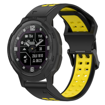 สายนาฬิกาซิลิโคนหัวกลับสองสี 22 มม, For Garmin Forerunner 965, For Garmin Instinct Crossover, For Garmin Instinct Crossover Solar, For Garmin Forerunner 955