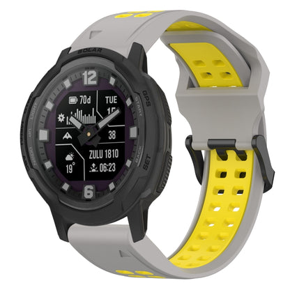 สายนาฬิกาซิลิโคนหัวกลับสองสี 22 มม, For Garmin Forerunner 965, For Garmin Instinct Crossover, For Garmin Instinct Crossover Solar, For Garmin Forerunner 955
