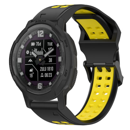 สายนาฬิกาซิลิโคนหัวกลับสองสี 22 มม, For Garmin Forerunner 965, For Garmin Instinct Crossover, For Garmin Instinct Crossover Solar, For Garmin Forerunner 955