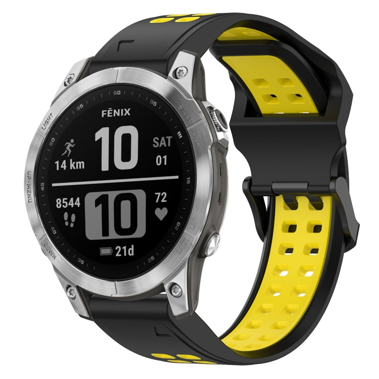 สายนาฬิกาซิลิโคนหัวกลับสองสี 22 มม, For Garmin EPIX Gen 2, For Garmin Fenix 7, For Garmin Fenix 7 Pro 47mm, For Garmin Fenix 7 Solar