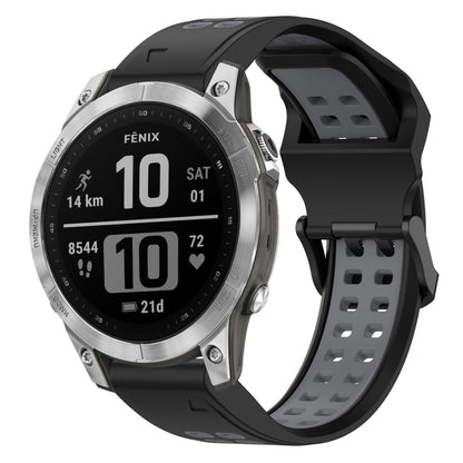 สายนาฬิกาซิลิโคนหัวกลับสองสี 22 มม, For Garmin EPIX Gen 2, For Garmin Fenix 7, For Garmin Fenix 7 Pro 47mm, For Garmin Fenix 7 Solar