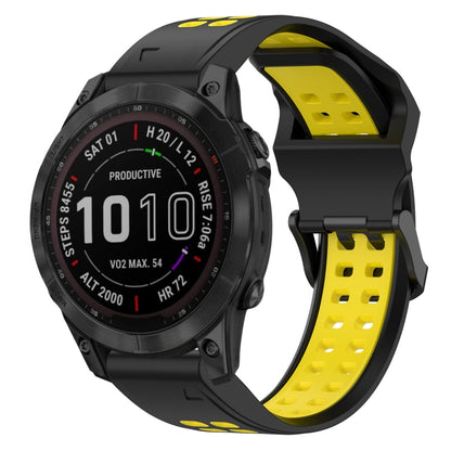 สายนาฬิกาซิลิโคนหัวกลับสองสี 22 มม, For Garmin Fenix 7 Sapphire Solar, For Garmin Fenix 6 Pro, For Garmin Fenix 5, For Garmin Fenix 5 Plus