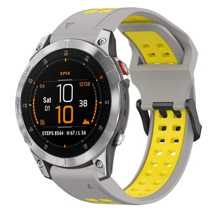 สายนาฬิกาซิลิโคนหัวกลับสองสี 22 มม, For Garmin EPIX Gen 2, For Garmin Fenix 7, For Garmin Fenix 7 Pro 47mm, For Garmin Fenix 7 Solar