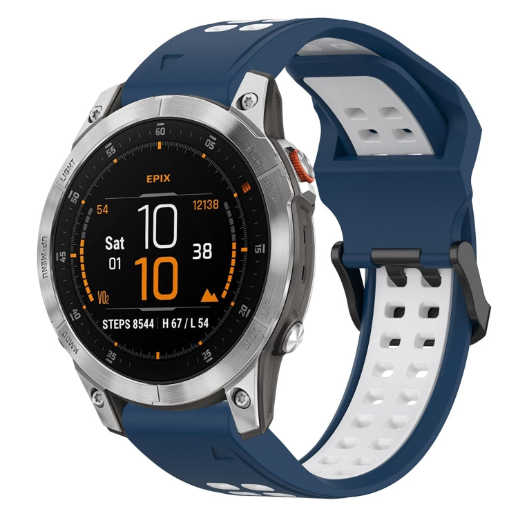 สายนาฬิกาซิลิโคนหัวกลับสองสี 22 มม, For Garmin EPIX Gen 2, For Garmin Fenix 7, For Garmin Fenix 7 Pro 47mm, For Garmin Fenix 7 Solar