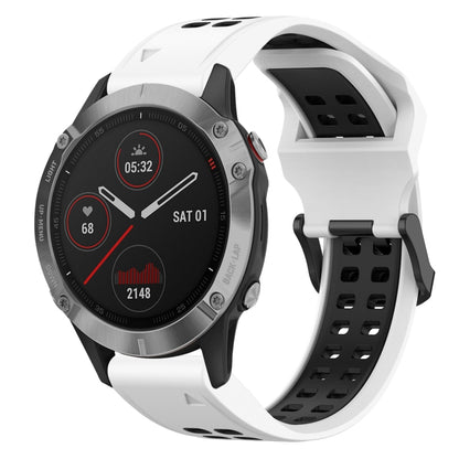 สายนาฬิกาซิลิโคนหัวกลับสองสี 22 มม, For Garmin Instinct, For Garmin Fenix 6, For Garmin Forerunner 945