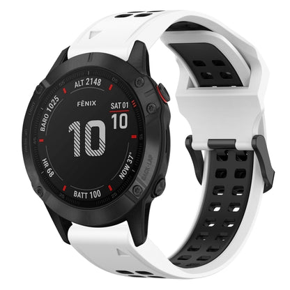 สายนาฬิกาซิลิโคนหัวกลับสองสี 22 มม, For Garmin Fenix 7 Sapphire Solar, For Garmin Fenix 6 Pro, For Garmin Fenix 5, For Garmin Fenix 5 Plus