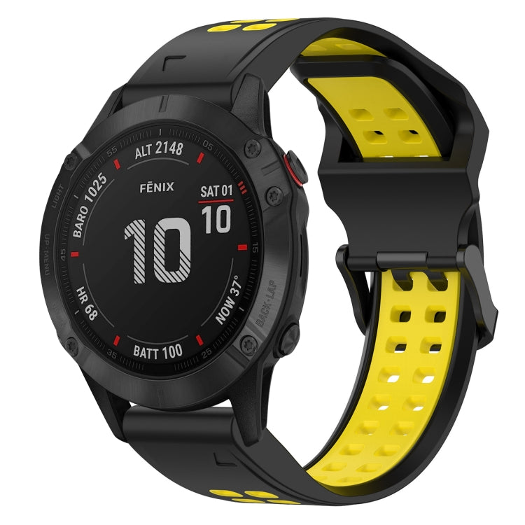 สายนาฬิกาซิลิโคนหัวกลับสองสี 22 มม, For Garmin Fenix 7 Sapphire Solar, For Garmin Fenix 6 Pro, For Garmin Fenix 5, For Garmin Fenix 5 Plus