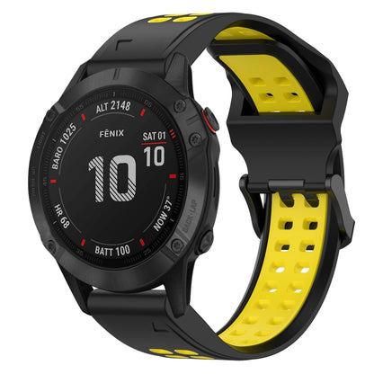 สายนาฬิกาซิลิโคนหัวกลับสองสี 22 มม, For Garmin Fenix 7 Sapphire Solar, For Garmin Fenix 6 Pro, For Garmin Fenix 5, For Garmin Fenix 5 Plus