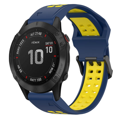สายนาฬิกาซิลิโคนหัวกลับสองสี 22 มม, For Garmin Fenix 7 Sapphire Solar, For Garmin Fenix 6 Pro, For Garmin Fenix 5, For Garmin Fenix 5 Plus
