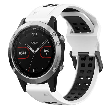สายนาฬิกาซิลิโคนหัวกลับสองสี 22 มม, For Garmin Fenix 7 Sapphire Solar, For Garmin Fenix 6 Pro, For Garmin Fenix 5, For Garmin Fenix 5 Plus