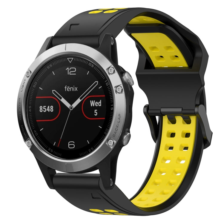 สายนาฬิกาซิลิโคนหัวกลับสองสี 22 มม, For Garmin Fenix 7 Sapphire Solar, For Garmin Fenix 6 Pro, For Garmin Fenix 5, For Garmin Fenix 5 Plus