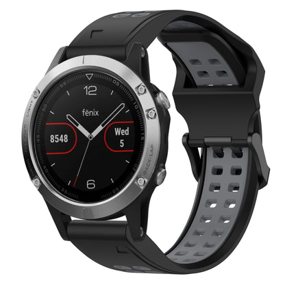 สายนาฬิกาซิลิโคนหัวกลับสองสี 22 มม, For Garmin Fenix 7 Sapphire Solar, For Garmin Fenix 6 Pro, For Garmin Fenix 5, For Garmin Fenix 5 Plus