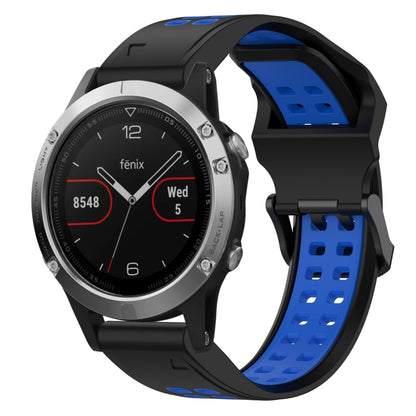 สายนาฬิกาซิลิโคนหัวกลับสองสี 22 มม, For Garmin Fenix 7 Sapphire Solar, For Garmin Fenix 6 Pro, For Garmin Fenix 5, For Garmin Fenix 5 Plus