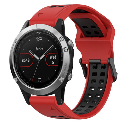 สายนาฬิกาซิลิโคนหัวกลับสองสี 22 มม, For Garmin Fenix 7 Sapphire Solar, For Garmin Fenix 6 Pro, For Garmin Fenix 5, For Garmin Fenix 5 Plus