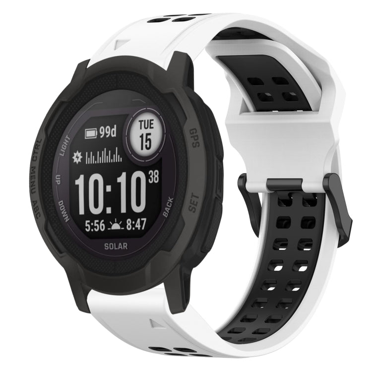 สายนาฬิกาซิลิโคนหัวกลับสองสี 22 มม, For Garmin Descent G1, For Garmin  Instinct 2 Solar, For Garmin Instinct 2, For Garmin Epix Pro 47mm